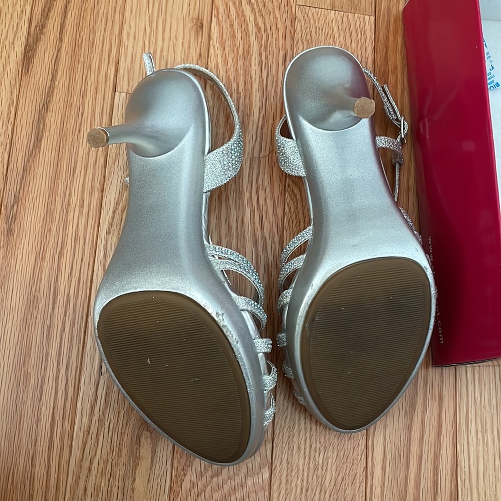 Silver Slipper Rhinestone Heels - Picture 5 of 5
